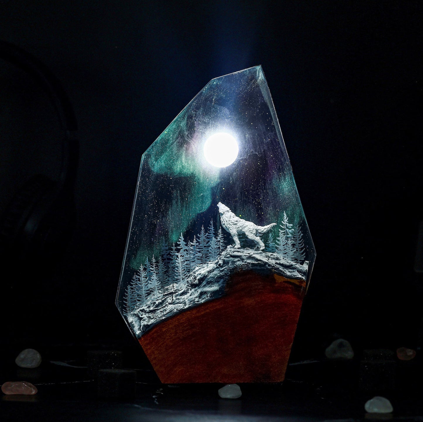 Schnee Wolf Harzlampe