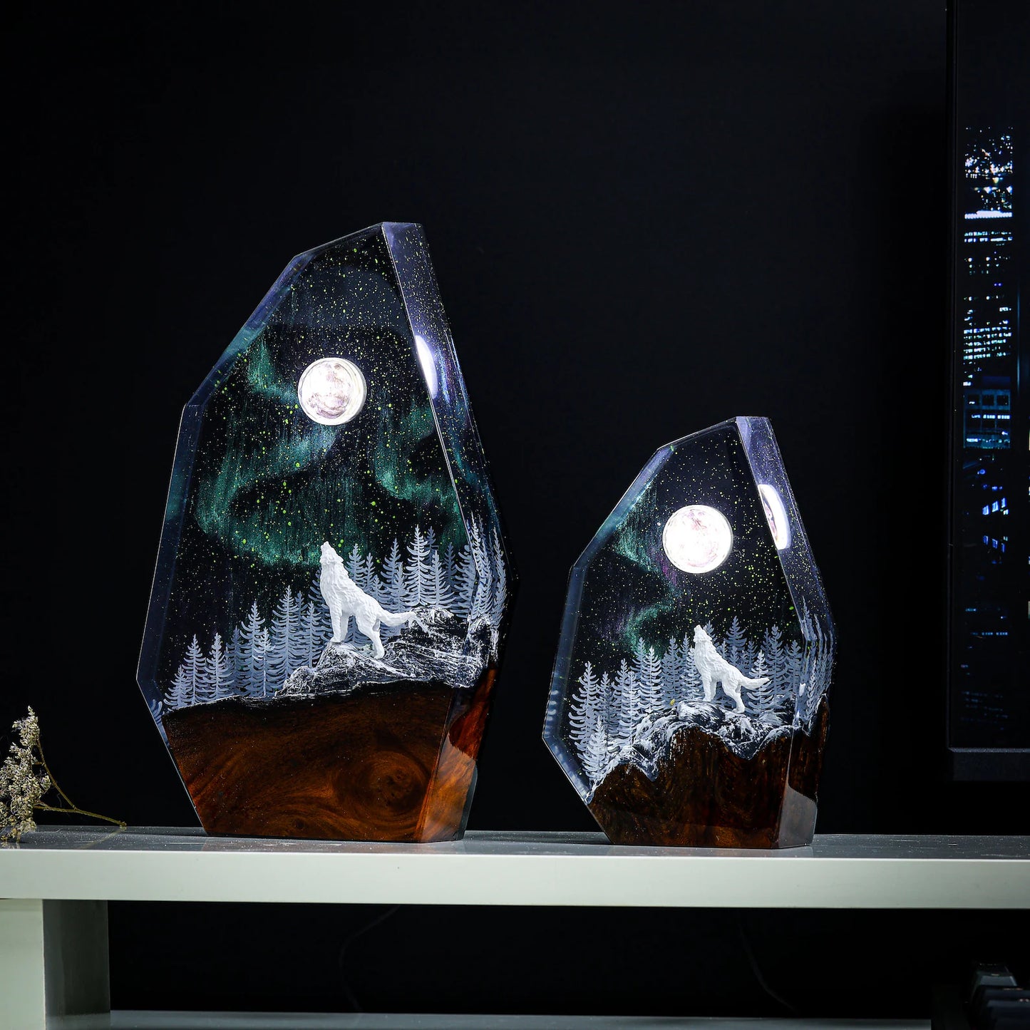 Schnee Wolf Harzlampe