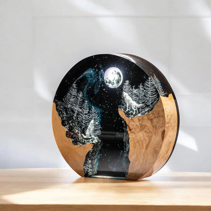 Nacht Wolf Harzlampe