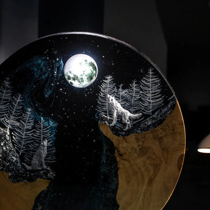 Nacht Wolf Harzlampe