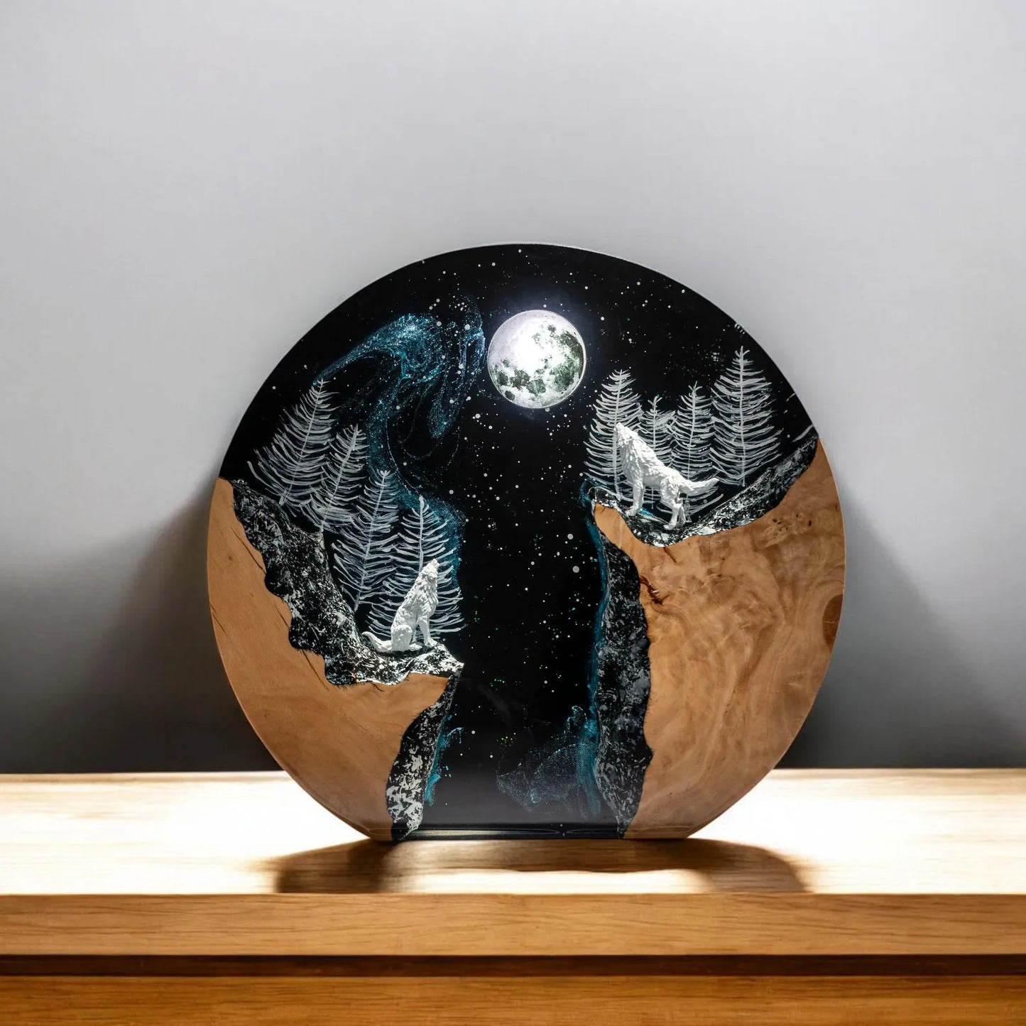 Nacht Wolf Harzlampe